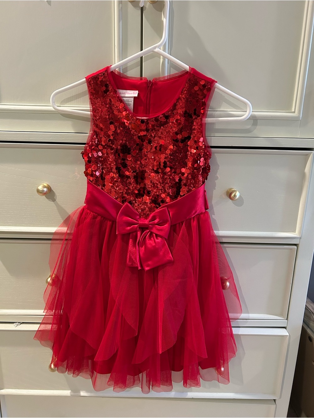 Bonnie Jean Red Sequin Formal Dress